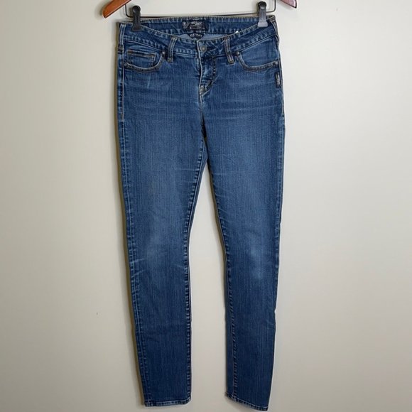 Silver Tuesday Skinny Jeans medium wash mid-rise cotton stretch 5 pocket Size 28 - Picture 12 of 12